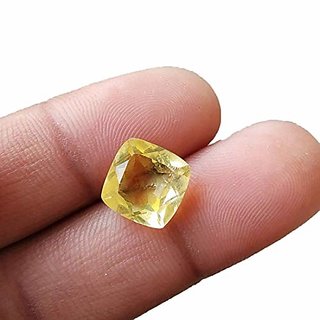                       7.25 Ratti Pukhraj/Yellow Sapphire Loose Gemstone Original & Certified Stone Yellow sapphire Gemstone By CEYLONMINE                                              