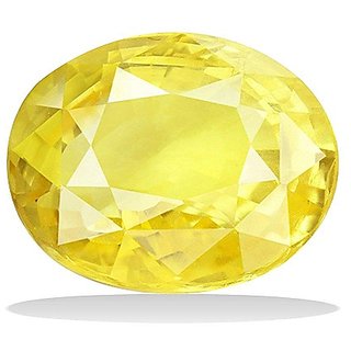 4.25 Ratti Pukhraj Stone Original & Lab Certified Yellow sapphire Gemstone By CEYLONMINE