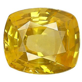                       Lab Certified Stone Pukhraj/Yellow Sapphire 7.25 Ratti Gemstone Original & Unheated Effective Stone By CEYLONMINE                                              