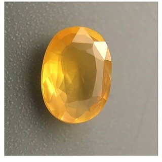                      5.25 Ratti Yellow Sapphire/Pukhraj Stone Original & Certified Stone Yellow sapphire By CEYLONMINE                                              
