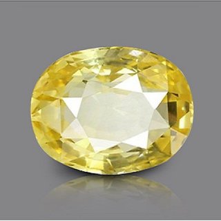                       5.5 Ratti Pukhraj Stone Original & Lab Certified Yellow sapphire Gemstone By CEYLONMINE                                              