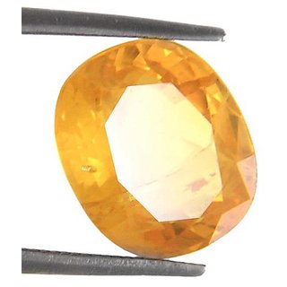                       Lab Certified Yellow Sapphire /Pukhraj 6.5 Ratti Precious Gemstone By CEYLONMINE                                              