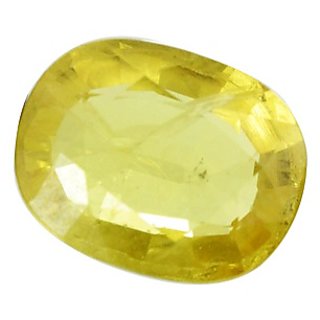 Lab Certified Stone 6.25 Ratti Pukhraj/Yellow Sapphire Loose Gemstone By CEYLONMINE Lab Certified Stone 6.25 Ratti Pukhraj/Yellow Sapphire Loose Gemstone By CEYLONMINE