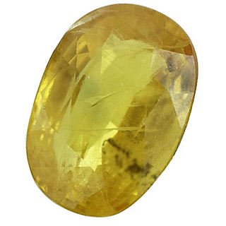                       7.25 Ratti Pukhraj/Yellow Sapphire Loose Gemstone Original  Certified Stone Yellow sapphire Gemstone By CEYLONMINE                                              
