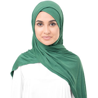                       SILK ROUTE London Deep Grass Green Viscose Jersey Hijab/ Scarf                                              