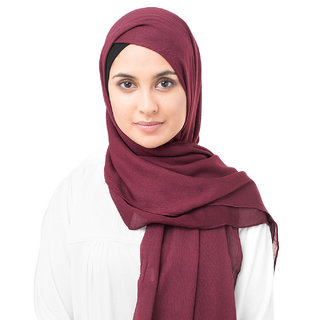                       SILK ROUTE London Rumba Red Viscose Woven Hijab/ Scarf                                              
