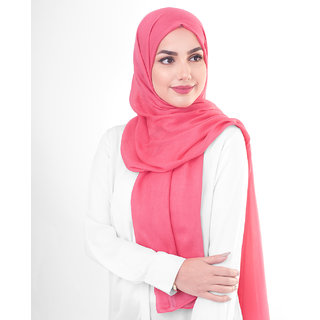                       SILK ROUTE London Paradise Pink Viscose Woven Hijab/ Scarf                                              