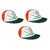Kaku Fancy Dresses Tri Color Cap for Kids Independence Day/Republic Day (3 Pcs Set) -Multicolor, Free Size, for Unisex