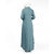 SILK ROUTE London Smoke Blue Embroidered High Low Midi Dress For Women Height of 5'4 inches