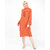 SILK ROUTE London Arabesque Orange Ruffled Midi Dress For Women Height of 5'4 inches
