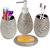 Smile Mom Bathroom Accessories Set (4 Piece) with Toothbrush Holder, Liquid Bottle Dispenser, Soap Dish and Tumbler