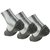Neska Moda 3 Pair Casual Unisex Plain Black Cotton No Show Socks S252