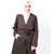 SILK ROUTE London Coffee Wrap Trench Coat For Women Height of 58 inches