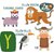 alphabet chart of animal start with y  Alphabets and numbers wall sticker paper poster |Sticker Paper Poster, 12x18 Inch