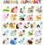 animal alphabet chart  Alphabets and numbers wall sticker paper poster |Sticker Paper Poster, 12x18 Inch