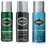 Brut Original Musk and Sport Style Deodorant Spray Pack of 3 Combo 200ML each 600ML