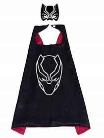 Kaku Fancy Dresses Superhero Black Panther Robe/California Costume/Halloween Fancy Dress -Black, Free Size, for Boys