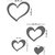 EJA Art Love heart 2 set silver Acrylic  Wall Sticker With Free Twitter bird Switch Board Sticker