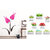 EJA Art Tulip Flower Wall Sticker With Free Flowers Switch Board Sticker