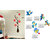 EJA Art Flower Vase Red Wall Sticker With Free Twitter bird Switch Board Sticker