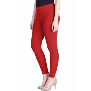 Sant Heartland Pure Cotton Churridar Legging-COLOR- (Tomato Red) Pack of 1 Free Size