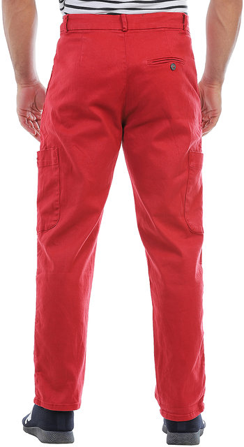 Buy Womens Red Flared Cargo Trousers for Women Red Online at Bewakoof