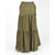SILK ROUTE London Martini Olive Boho Gypsy Full Length Skirt For Women Height of 50 inches