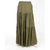 SILK ROUTE London Martini Olive Boho Gypsy Full Length Skirt For Women Height of 58 inches