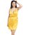 You Forever Women Self Design Satin Yellow Nightwear
