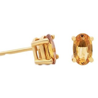 CEYLONMINE- Natural Yellow Sapphire/Pushpraj Stone Earring For Astrological Purpose CEYLONMINE- Natural Yellow Sapphire/Pushpraj Stone Earring For Astrological Purpose