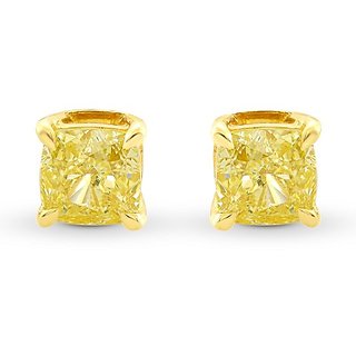 Certified stone Yellow Sapphir Earring Original Natural Stone Pukharj Gold Plated Earring By CEYLONMINE Certified stone Yellow Sapphir Earring Original Natural Stone Pukharj Gold Plated Earring By CEYLONMINE