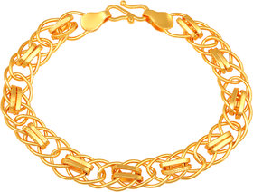 MFJ Fashion Gorgeous Brass Traditional Gold Plated Men's Bracelet