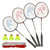 Hipkoo Power 04 Rackets Set Of 4 with Net and 3 Shuttles Badminton Kit
