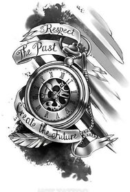 Voorkoms Temporary body Tattoo Waterproof For Girls Men Women Beautiful  Popular Water Transfer 3D Watch  Time (150)