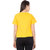 Haoser Pack of 3 Short Sleeves Solid Cotton Crop Top for Women /Red/ Yellow/ Orange