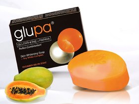 glupa papaya skin whitening  glowing skin soap 135gm