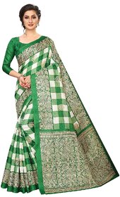 SVB SAREE Green Colour Mysore Silk saree With Blouse piece