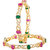 Voylla Coloured Gemstones Brass Bangles