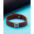 Dare by Voylla Stylish Leather Look Oxidized Silver Top Bracelet From Squad Collection