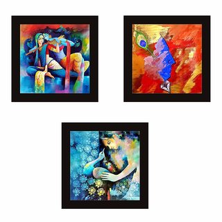 Buy Wall Paintings 3 Piece Set Radha Krishna Wall Paintings Set Of