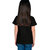Haoser Girl's Black Cotton Printed Regular Fit T-Shirt