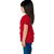 Haoser Girls Red Stylish Cotton Printed Regular fit T-Shirt