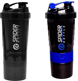 Spider Combo of Shaker 500 ML 500 ml Shaker  (Blue,Black)