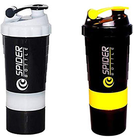 Spider Combo of Shaker 500 ML 500 ml Shaker  (White,Yellow)