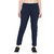 Haoser Women's Navy Blue Trackpant, Slim Fit Stylish Cotton Lower for Regular Use