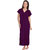 @rk Hot women 4 PC  Mahroon color nighty with Top and Pajama,Night dress,Gown for ladies