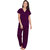 @rk Hot women 4 PC  Mahroon color nighty with Top and Pajama,Night dress,Gown for ladies