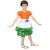 Kaku Fancy Dresses Tricolor Frock Costume For Independence Day/Republic Day - Tricolor, For Girls