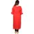 Rayon Kurti Red Bell Sleeves Cold Shoulder