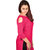 Rayon Kurti Pink Bell Sleeves Cold Shoulder